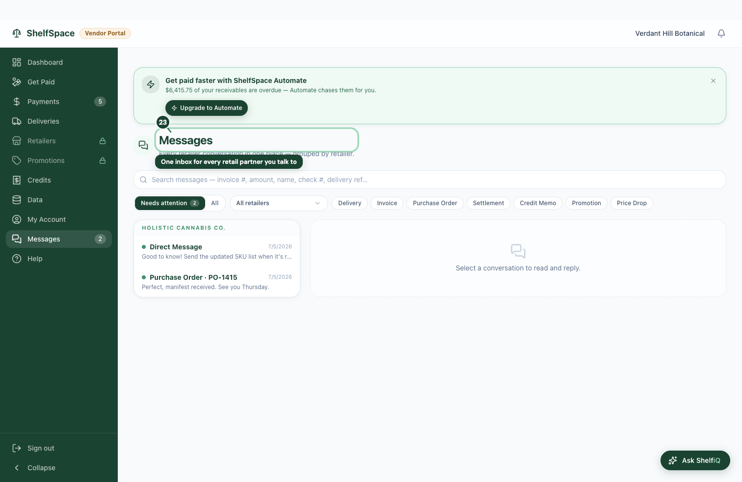 One inbox for every retail partner you talk to