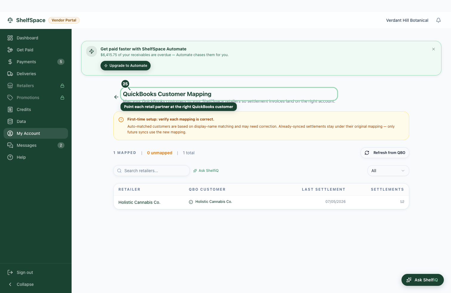 Point each retail partner at the right QuickBooks customer